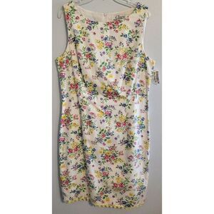 Vtg Clues Collection Cottage Core, Shabby Floral Midi Dress Size 10 Lined Cotton